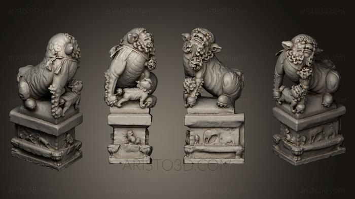 Figurines lions tigers sphinxes (STKL_0235) 3D model for CNC machine